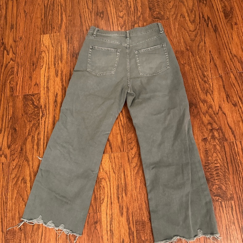 Women's Distressed Olive Jeans - Picture 5 of 5